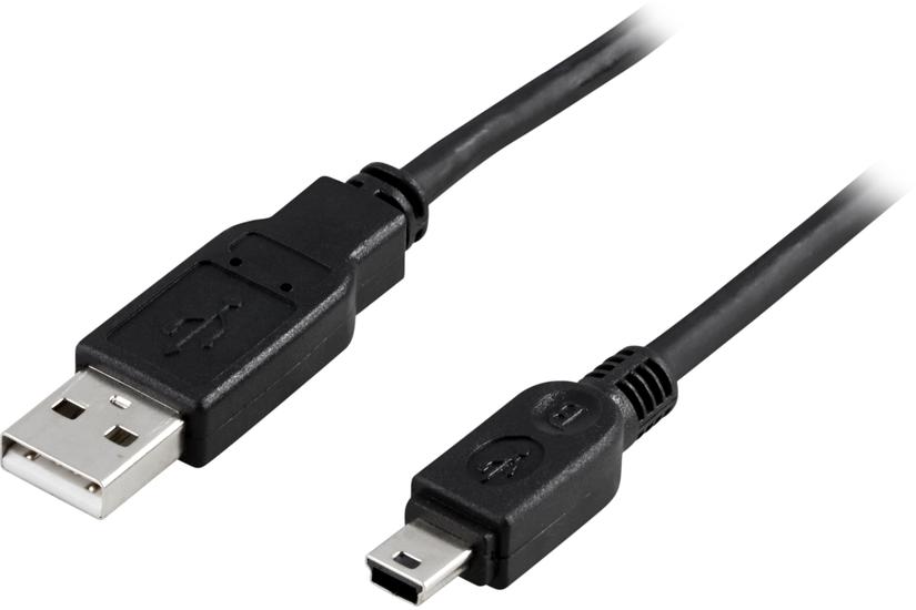 DELTACO USB-23 - USB-kabel - USB till mini-USB typ B - 50 cm