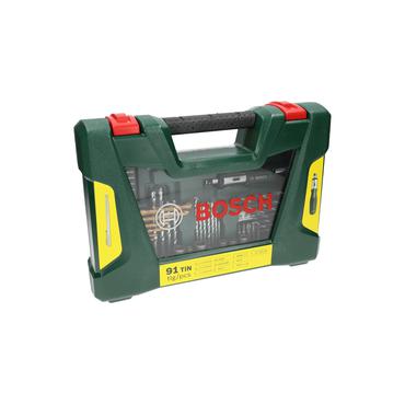 Bosch V-Line skruvmejsel-, borr- och hylssats - f&ouml;r tr&auml;, metall, sten - 91 delar