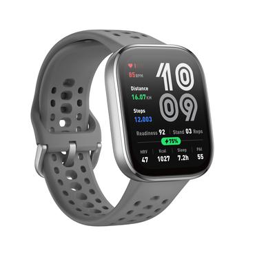 Amazfit Bip 6 Charcoal 5 cm (1.97") AMOLED Digital 390 x 450 pixel Berøringsskærm Sølv GPS (satellit)