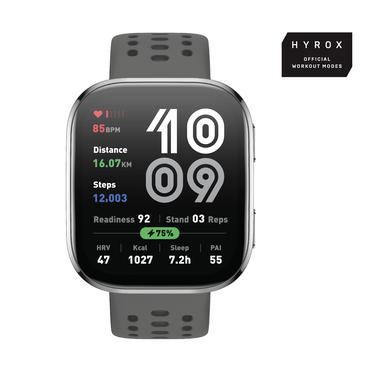 Amazfit Bip 6 Charcoal 5 cm (1.97") AMOLED Digital 390 x 450 pixel Berøringsskærm Sølv GPS (satellit)