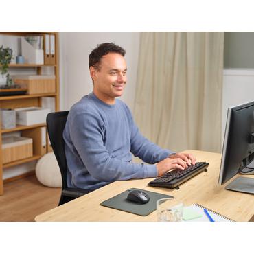 Trust Ody II - sæt med mus og tastatur - stille - QWERTY - USA - sort Indgangsudstyr