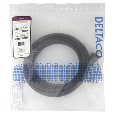 DELTACO HDMI-kabel med Ethernet - 4 m