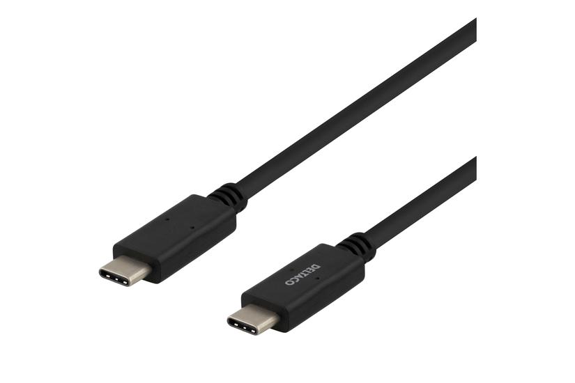 DELTACO USBC-1501 - USB typ C-kabel - 24 pin USB-C till 24 pin USB-C - 1 m