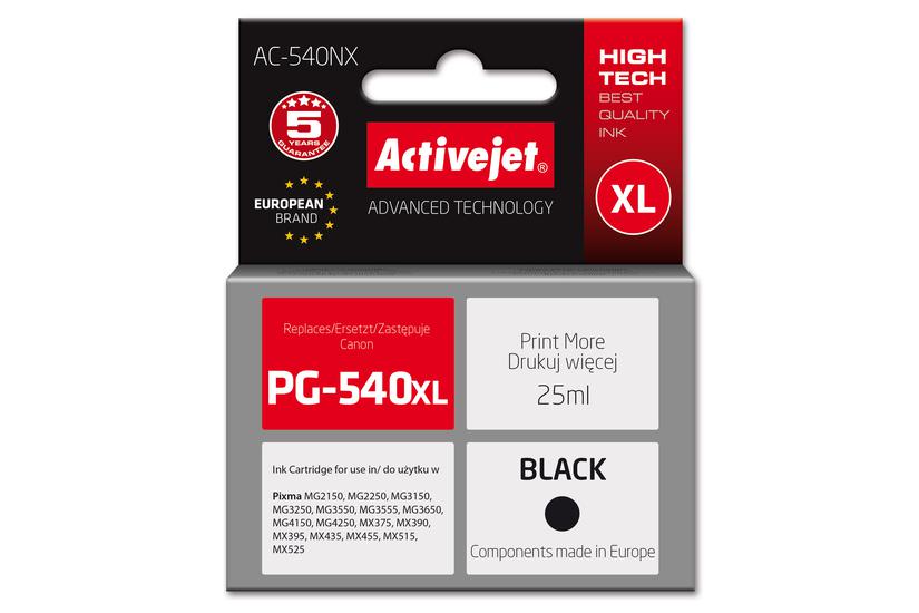 Activejet AC-540NX ink for Canon printer (replacement for Canon PG-540XL) Supreme  25 ml  black