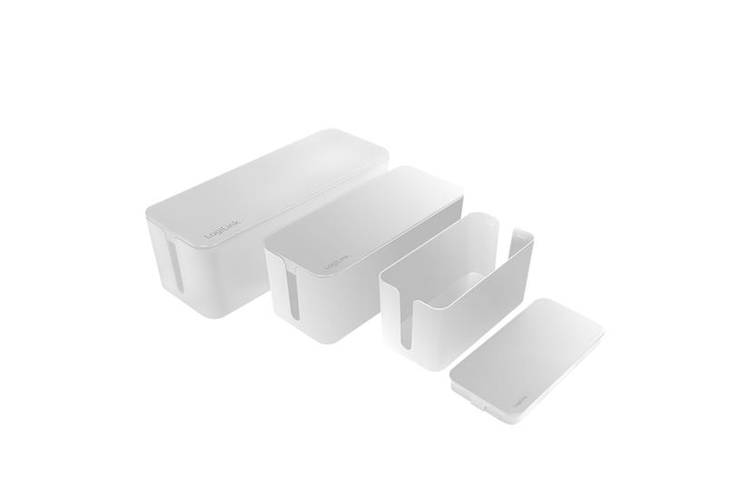 LogiLink KAB0078 kabelorganisator Universel Kabelboks Hvid 3 stk