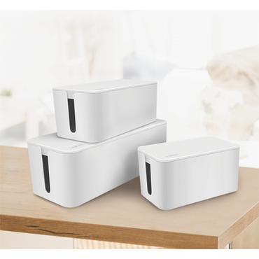 LogiLink KAB0078 kabelorganisator Universel Kabelboks Hvid 3 stk