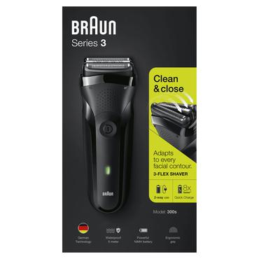 Braun Series 3 300s - shaver - sort