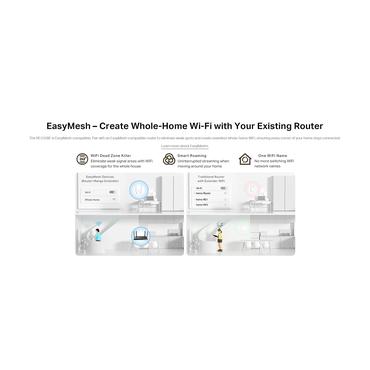 TP-LINK Forlænger - Netværksgentager, Access Point - 1x Ethernet-porte - Hvid