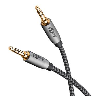 Audio Connection Cable AUX, 3.5 mm Stereo, 0.5 m, Sharkskin Grey