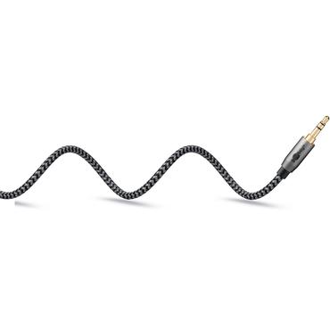 Audio Connection Cable AUX, 3.5 mm Stereo, 0.5 m, Sharkskin Grey