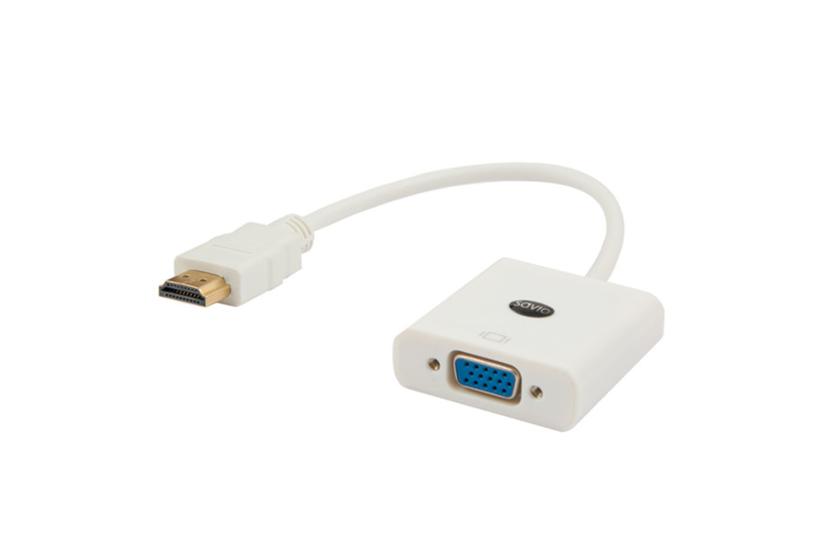 Savio CL-27B videokabeladapter HDMI Typ A (Standard) VGA (D-Sub) Vit