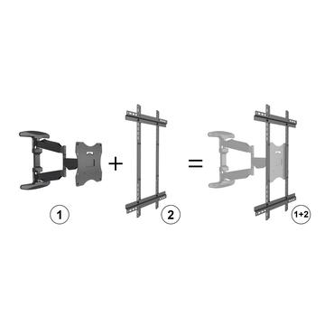 Multibrackets M VESA Extension Kit Full Motion komponenter til montering - for fladt panel - sort