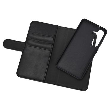 Essentials Samsung Galaxy S25 PU wallet, detachable, 3 cards, black