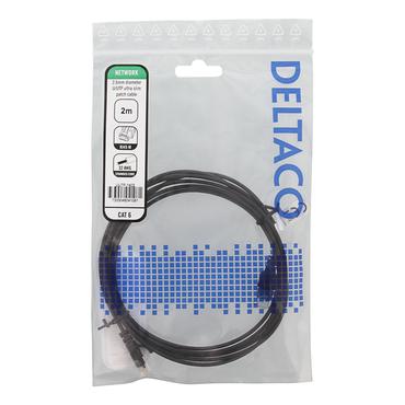 DELTACO patch-kabel - 2 m - svart