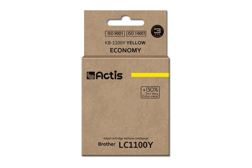 Actis KB-1100Y blæk (erstatning Brother LC1100Y/980Y; Standard; 19 ml; gul)