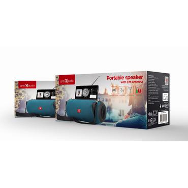 Gembird SPK-BT-17-G - h&ouml;gtalare - f&ouml;r b&auml;rbar anv&auml;ndning - tr&aring;dl&ouml;s