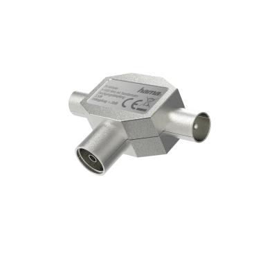 Hama 00205236 kabelsplitter eller -samler Kabelfordeler Sølv