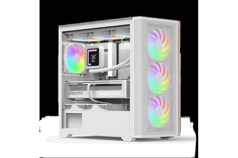 Aerocool Chassi - Mini Tower - Micro-ATX, Mini-ITX - 16,6 cm - 41 cm - 5 - SPCC - Vit, Trä