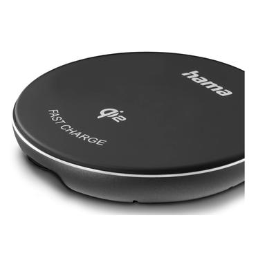 Hama 00201735 oplader til mobil enhed Smartphone Sort USB Tr&aring;dl&oslash;s opladning Hurtig opladning Indend&oslash;rs