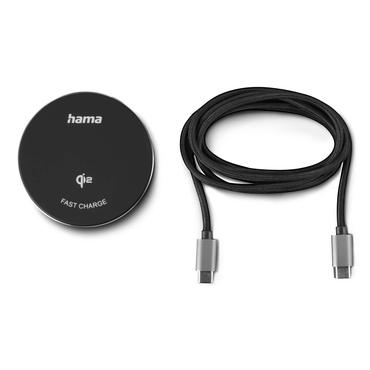 Hama 00201735 oplader til mobil enhed Smartphone Sort USB Tr&aring;dl&oslash;s opladning Hurtig opladning Indend&oslash;rs