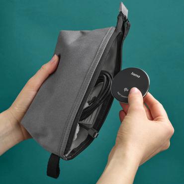 Hama 00201735 oplader til mobil enhed Smartphone Sort USB Tr&aring;dl&oslash;s opladning Hurtig opladning Indend&oslash;rs