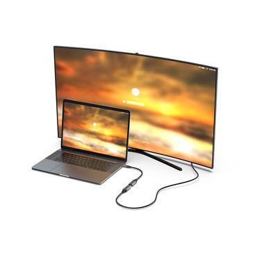 Equip 133492 videokabel adapter 0,15 m USB Type-C HDMI Sort, Gr&aring;