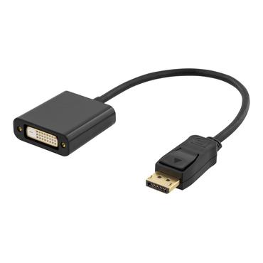 DELTACO DisplayPort til DVI-I 0.2 m