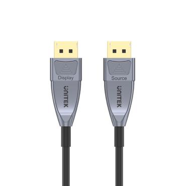 UNITEK C1618GY DisplayPort kabel 20 m Sort, Sølv