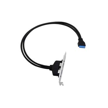 CONCEPTRONIC Slotblech 19-stifts dubbla 2x USB-A 3.0-portar sw