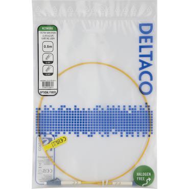 Deltaco OS2 Fiber cable, LC - LC, simplex, UPC/UPC, 0,5m