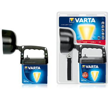 Varta 18660101421 Sort, Blå Hånd lommelygte LED