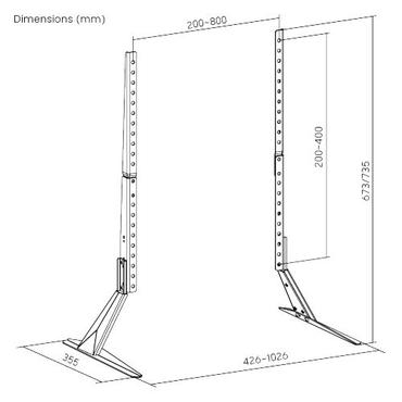 Table top TV stand 23" - 75"