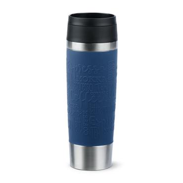 EMSA Travel Mug Classic N2022100 rejsekrus 500 ml Sort, Blå, Rustfrit stål Rustfrit stål