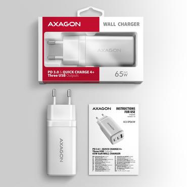 *ACU-DPQ65W GaN 3xport   wall charger 65W white