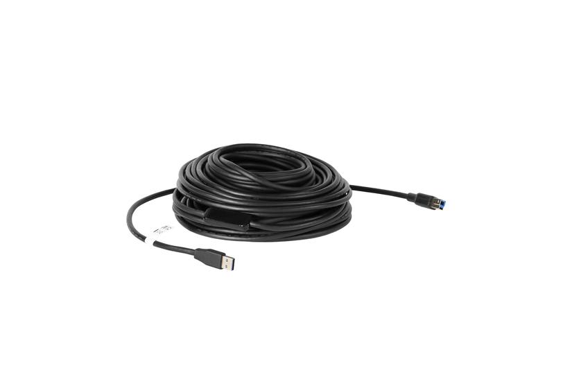Vaddio 20m USB 3.0 A to USB B Cable - Active USB Cable - Black - USB-kabel - USB typ A till USB Type B - 20 m