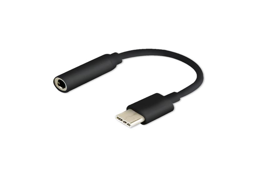 SAVIO AK-35/B - USB-C till uttagsadapter för hörlurar - 12 cm