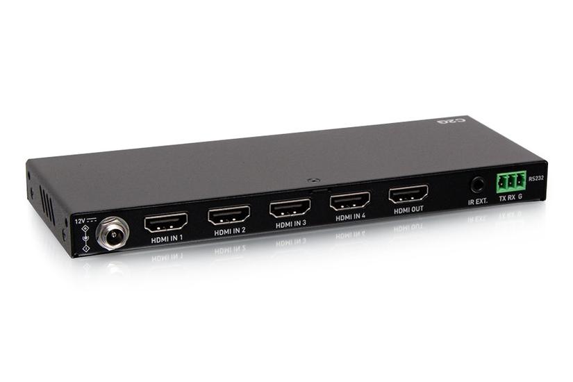 C2G 4-Port HDMI Switch - 4K HDMI Video Switch Box - video-/audiosplitter - 4 porte