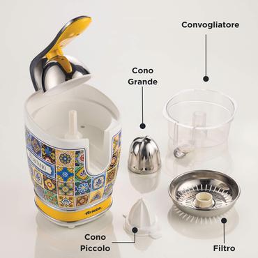 Ariete 0413/0P elektrisk citruspresser 0,6 L 85 W Blå, Gul