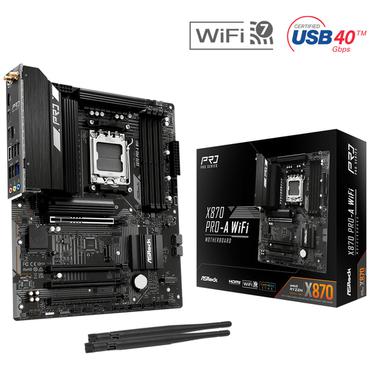 ASRock Moderkort - AMD X870 - AM5-sockel - ATX - DDR5-SDRAM - 4 minnesplatser - 3x M.2