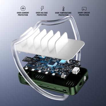 4smarts Ladestation Team 100W 5C/1A inkl. 6 Kabel, grn