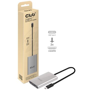 Club 3D SenseVision Ekstern videoadapter - Thunderbolt 3