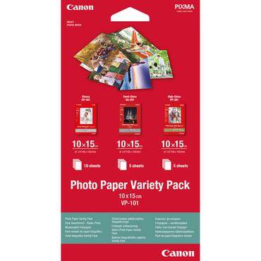 Canon Variety Pack VP-101 - set med fotopapper - 15 ark - 100 x 150 mm