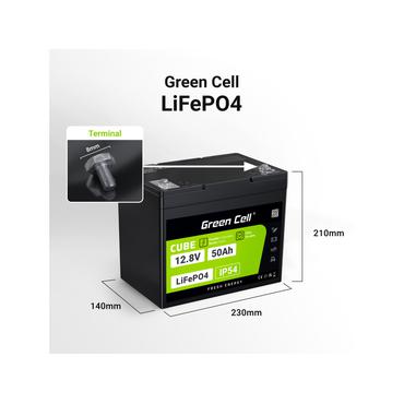 Green Cell LFPGC12V50AH UPS batteri Lithium jern fosfat (LiFePO4) 12 V 50 At