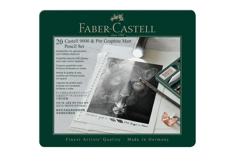 Faber-Castell Pitt Graphite Matt & Castell 9000 Set Flere 20 stk