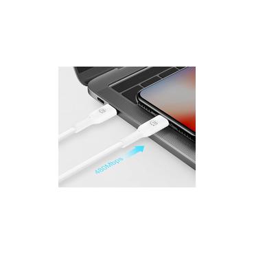 Manhattan 394529 kabel til mobiltelefon Hvid 2 m USB C Lightning