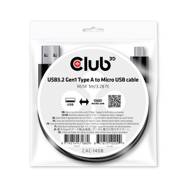 Club 3D - USB-kabel - USB typ A till Micro-USB Type B - 1 m