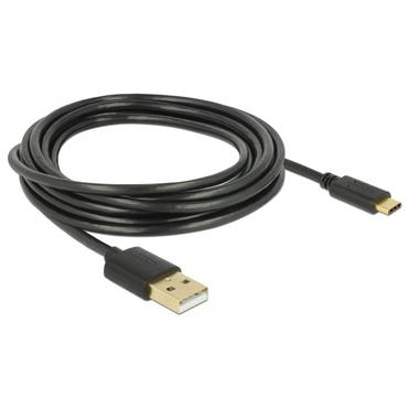 Delock - USB typ C-kabel - 24 pin USB-C till USB - 3 m