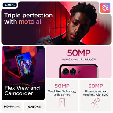 Motorola RAZR 60 Ultra - pantone cabaret - 5G peksk&auml;rmsmobil - 512 GB - GSM