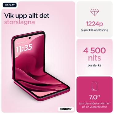 Motorola RAZR 60 Ultra - pantone cabaret - 5G peksk&auml;rmsmobil - 512 GB - GSM