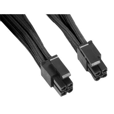 SilverStone PP07 - f&ouml;rl&auml;ngningskabel f&ouml;r str&ouml;m - 8-stifts EPS12V till 8-stifts EPS12V - 30 cm